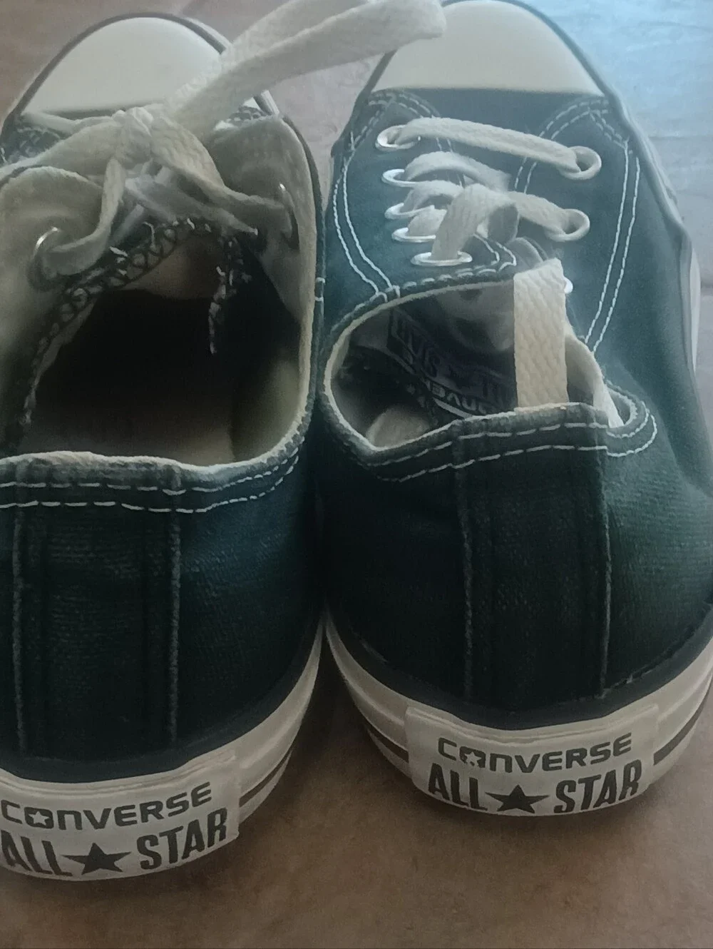 Converse All Star Canvas Low-Top Kids Sneakers - Dark Green with White Laces